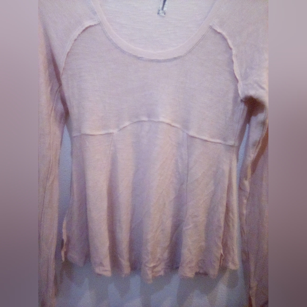 Free People Intimately Super Scoop Long Sleeve Top Size XS Boho Feminine - Picture 6 of 14